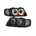 Μπροστινά Φανάρια Set Για Audi A3 8L 96-00 Angel Eyes Μαύρα H7/H7 Depo - Headlights - Xenon - Bulbs